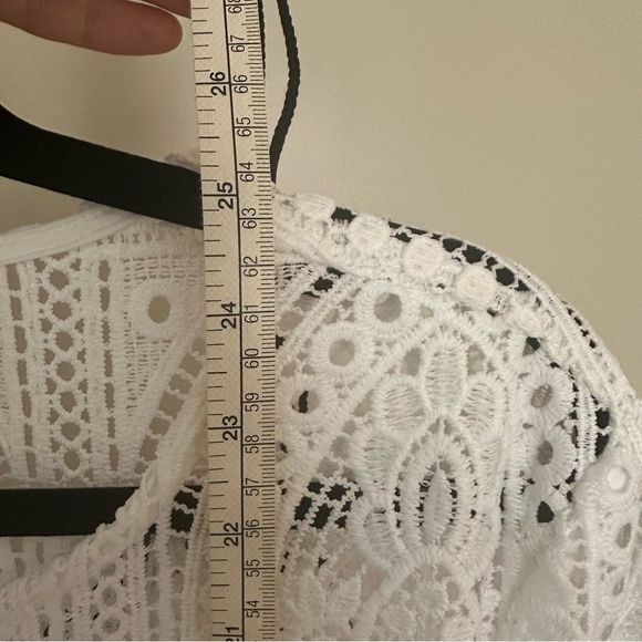 Ruby Rd. White Lace Cardigan Cover Up Top Women's Sz. Medium - Picture 4 of 5